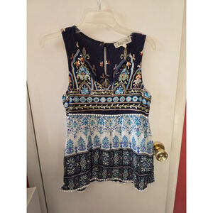 Penelope Project Women's Embroidered Sleeveless Top Size Small